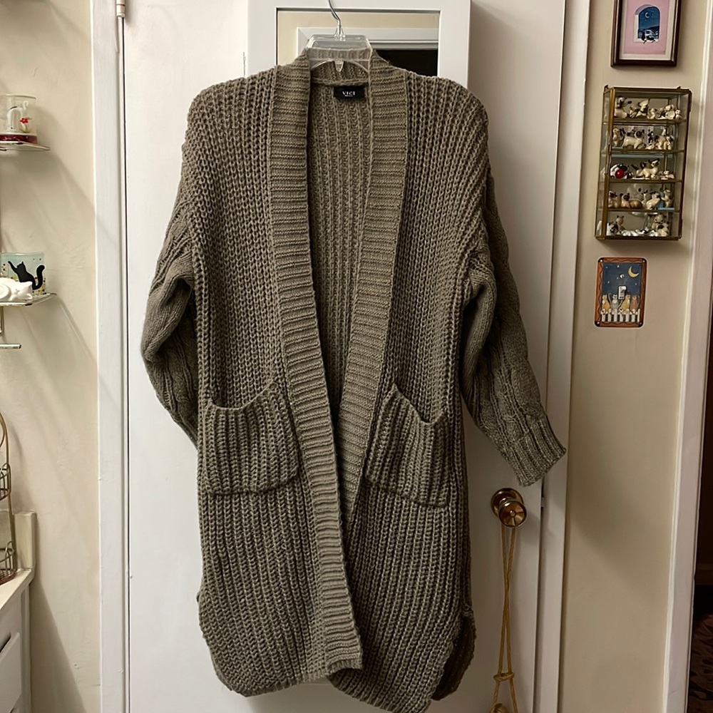 Super Comfy Slouchy Khaki Sweater
